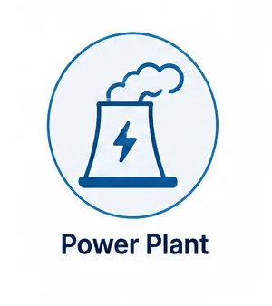 Power plant industry icon